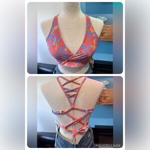 Prana Atalia Swim Top in Morning Glory Bloom- NWT